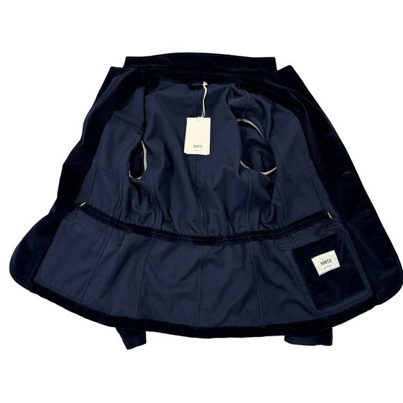 MANTO Men's Navy Velvet Coat Sz 50 IT / M US - Picture 4 of 11